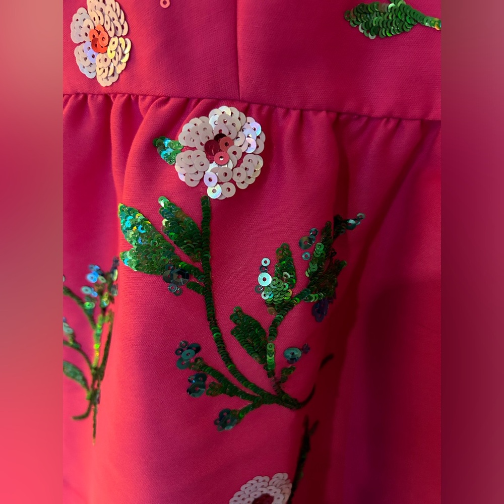 EUC Kate Spade Pink Embellished Floral Dress Size 2 - Picture 9 of 11